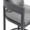 Armen Living Argiope Outdoor Patio Bar Stool in Aluminum with Gray Cushions 840254332973 - alternate 7